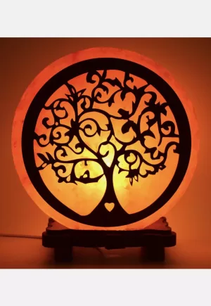 Lámpara de Sal "Árbol de la vida corazón"
