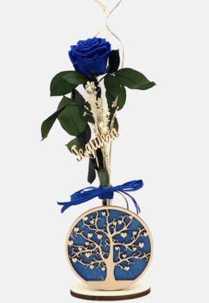 Rosa árbol de la vida "Te quiero" azul