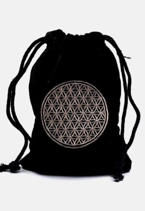 Bolsa terciopelo "Flor de la Vida"