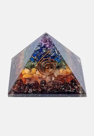 Pirámide de Orgonita 7 chakras